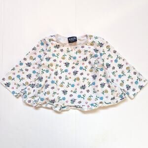 Vtg Honors 90s Floral Top Baby Girls 12m Casual Everyday Swing Long Sleeve